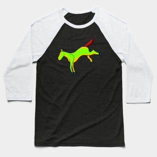 Greenish horse with shades of red on the tail Baseball T-Shirt